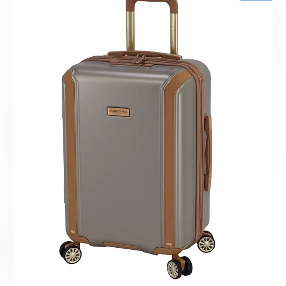 London Fog Regent large check in Expandable Spinner Suitcase travel bag 29